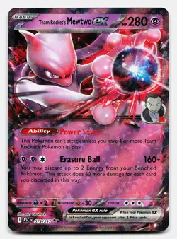TEAM ROCKET'S MEWTWO EX ME: ASCENDED HEROES 079/217 NM DOUBLE RARE POKEMON - Image 2