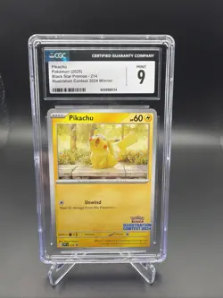 Pokemon Pikachu 214 Illustration Contest Winner Promo CGC 9 Scarlet & Violet - Image 1