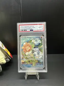 Castform Sunny Form 195/191 PSA GEM MT 10 Illustration Rare Pokemon TCG Surging - Image 1