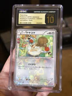 Fletchling 1st Edition Heart Holo 030 2016 Pokemon: PokeKyun JPN CGC 10 PRISTINE - Image 3