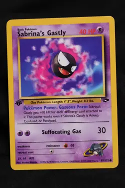 Sabrina's Gastly 1st Edition 97/132 LP Gym Challenge Regular Common Pokemon TCG - Image 1