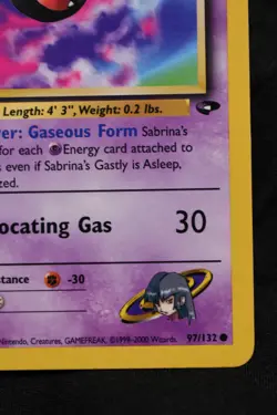 Sabrina's Gastly 1st Edition 97/132 LP Gym Challenge Regular Common Pokemon TCG - Image 4