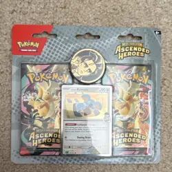 Pokemon Mega Evolution Ascended Heroes Kit Larry Komala Promo 2 Booster Packs - Image 1