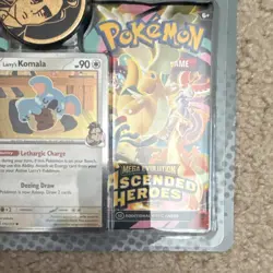 Pokemon Mega Evolution Ascended Heroes Kit Larry Komala Promo 2 Booster Packs - Image 5