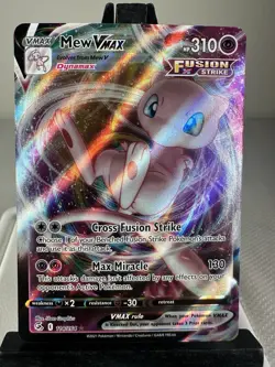 Pokemon TCG Mew VMAX 114/264 Fusion Strike Ultra Rare Holo SWSH08 NM - Image 1
