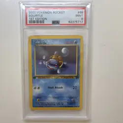 Pokemon Squirtle 68/82 Team Rocket 1st Edition Regular PSA 9 - Image 1