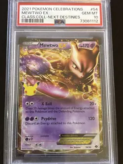 2021 Pokemon Celebrations MEWTWO EX #54 Classic Collection NEXT DESTINES PSA 10 - Image 1