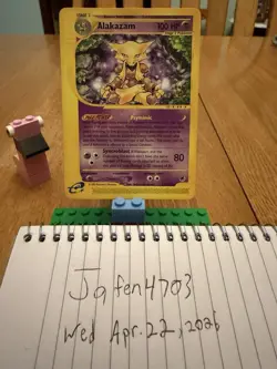 Pokemon Alakazam 033/165 Expedition Base Set Rare Regular Stage 2 HP100 - Image 1