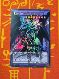 YUGIOH RED-EYES DARK DRAGOON OVERFRAME ULTRA RARE NM RA05-EN141 - Image 1