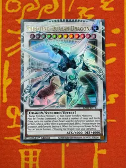 YUGIOH SHOOTING QUASAR DRAGON OVERFRAME ULTRA RARE NM RA05-EN143 - Image 1