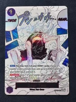 One Piece TCG OP11-080 Gear Two Luffy Alt Art Manga Event English EN - Image 1