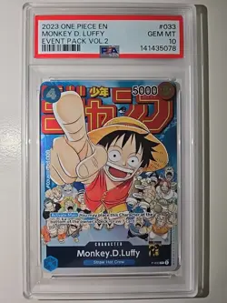 2023 One Piece MONKEY.D.LUFFY Event Pack vol. 2 Gem Mint PSA 10 - Image 1