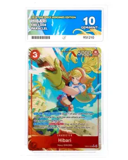 One Piece TCG Hibari EB03-008 Alt Art Rare English - ACE 10 Perfect Subgrades - Image 1