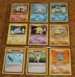 Retro Pokemon Card Lot Bulk | Base Set 1+2, Jungle, Neo-Genesis, Fossil | LP-DMG - Image 1