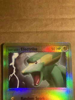 Team Aqua’s Electrike Pokemon Card Team Magma Vs Aqua 27/95 Holo MP - Image 3
