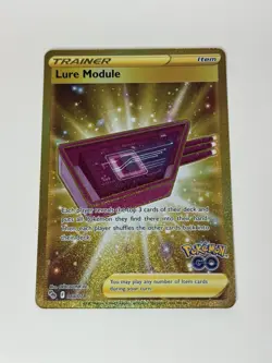 Pokemon Go TCG Lure Module Gold Trainer Secret Rare Card 088/078 - Image 1