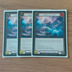 Flesh and Blood Enlightened Strike Generic Action Attack WTR159 Card Lot 3 Cards - Image 1
