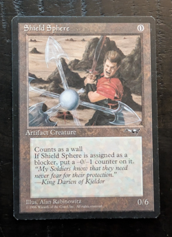 Shield Sphere MTG Alliances MP Magic The Gathering Artifact Creature English - Image 1