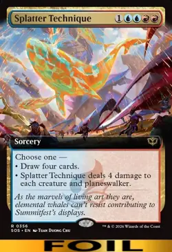 Splatter Technique ** FOIL EXTENDED ART ** #356 - Secrets of Strixhaven - NM MTG - Image 1