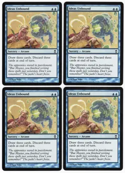 Ideas Unbound x4 4x 2005 Saviors of Kamigawa PLAYSET Blue Sorcery MTG NM AZ1 - Image 1