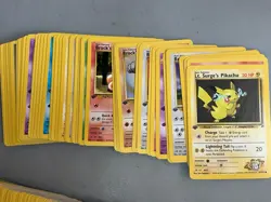 Lot of (48) Pokemon Gym Heroes 1st Edition cards w/ Pikachu - Image 1
