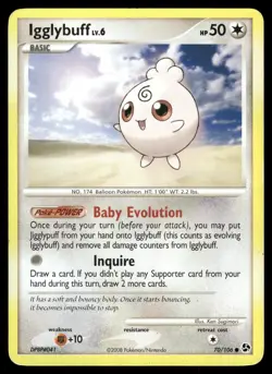 Igglybuff 70/106 Common Great Encounters Pokemon Moderately Played - Image 1