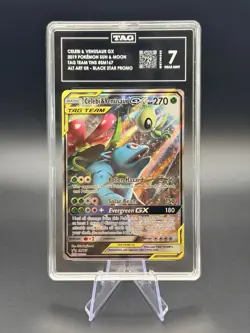 Celebi & Venusaur ✨GX • SM167 Pokemon SM Black Star Promo • TAG 7 - Image 1