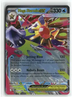 Mega Starmie ex 021/088 Double Rare Perfect Order Pokemon Holo Near Mint - Image 1