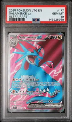 Pokemon TCG Salamence EX 117/159 Journey Together Ultra Rare PSA 10 Gem Mint - Image 2