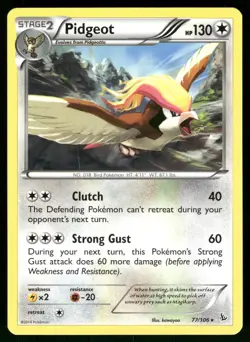 Pidgeot 77/106 Rare Flashfire Pokemon Lightly Played - Image 1