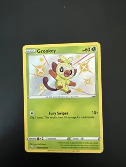 Pokemon TCG Grookey Shining Fates SV004/SV122 Holo Shiny Holo Rare - Image 1