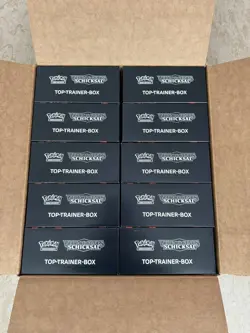 10x Verborgenes Schicksal Top Trainer Box Case OVP mit Zubehor Pokemon Sammlung - Image 1