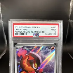 2025 Pokemon Phantasmal Flames ETB Charcadet #022 Promo Graded PSA 9 EN - Image 2