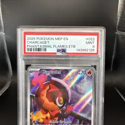 2025 Pokemon Phantasmal Flames ETB Charcadet #022 Promo Graded PSA 9 EN - Image 2