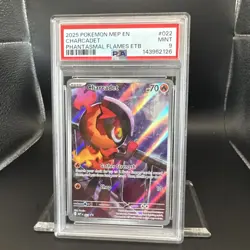 2025 Pokemon Phantasmal Flames ETB Charcadet #022 Promo Graded PSA 9 EN - Image 5