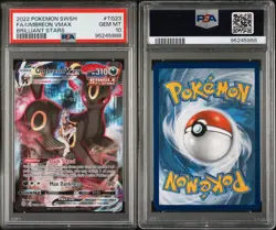 2022 POKEMON SWORD & SHIELD BRILLIANT STARS #TG23 FULL ART/UMBREON VMAX PSA 10 - Image 3