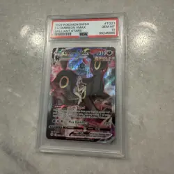 2022 POKEMON SWORD & SHIELD BRILLIANT STARS #TG23 FULL ART/UMBREON VMAX PSA 10 - Image 4