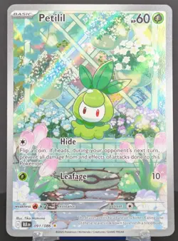 Pokemon Petilil #091/086 English Black Bolt Illustration Rare Full Art - Image 1
