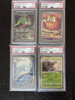 POKEMON PSA 9 SLABS LOT OF 4, DRAGONAIR, DARUMAKA, FLAPPLE-HOLO, OKIDOGI EX - Image 1
