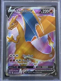 2020 POKEMON SWSH BLACK STAR PROMO SWSH050 Charizard V #050 PSA 9 MINT - Image 2