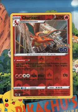 Pokemon TCG Charizard Reverse Holo Rare Pokemon GO 010/078 NM - Image 1