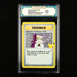 TQG 10 GEM MINT 1995 Pokemon ENG Imposter Professor Oak #SWSH-CB 73/102 HOLO - Image 1