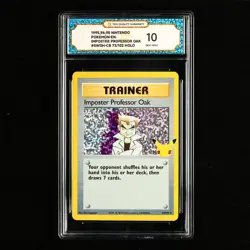 TQG 10 GEM MINT 1995 Pokemon ENG Imposter Professor Oak #SWSH-CB 73/102 HOLO - Image 2