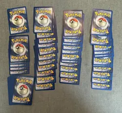 Lot of 40 Non-Basic Grass Vintage Pokemon Cards, Holo Dark Arbok, 14 Basic Grass - Image 3