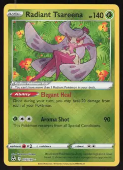 Pokemon TCG SWSH12: Silver Tempest #016/195 Radiant Tsareena NM - Image 1
