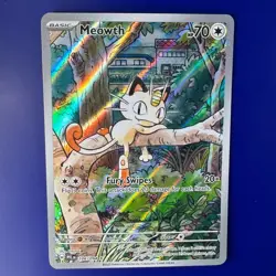 Meowth 106/094 Illustration Rare - Phantasmal Flames Pokemon Card NM - Image 1