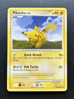 Pokemon TCG Majestic Dawn Pikachu Card 70/100 Non-Holo LP - Image 1