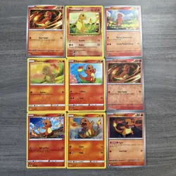 Charmander Pokemon Card Collection Lot Of 9 With Reverse Holo - Image 1