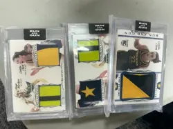 Lot of (3) Caitlin Clark Custom Patch Run & Gun Cards - Image 1