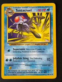 Tentacruel Pokemon Uncommon Card Legendary Collection 66/110 - 2002 - Image 1